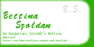 bettina szoldan business card